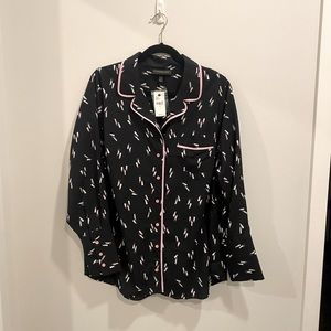 Lane Bryant Lipstick Print Top - Size 16